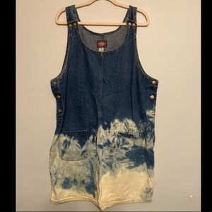 One-of-a-kind bleached denim dress